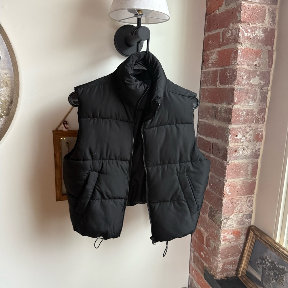 No Boundaries Charcoal Puffer Vest